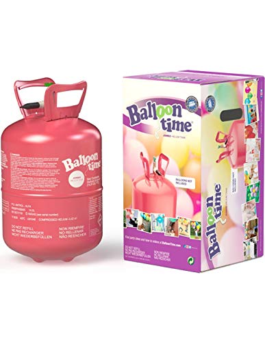 Bombona de Helio Desechable 0.42m3 para inflar 50 Globos de Latex de 25cm (Globos No Incluidos)