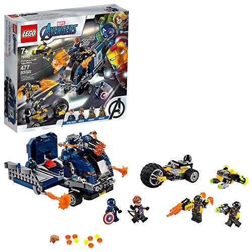 Bonbell Lego Marvel Avengers Truck Take-Down 76143 Captain America and Hawkeye Superhero Action, Cool Minifigures and Vehicles, New 2020 (477 piezas)