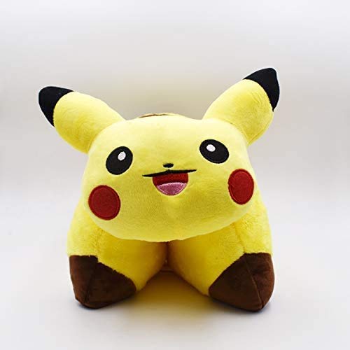 Boufery Juguetes de Peluche Kawaii Pikachu, Almohada Suave para bebé, cojín para Dormir con Dibujos Animados, muñeco de Peluche, el Mejor Juguete de Regalo para niños 40x30cm