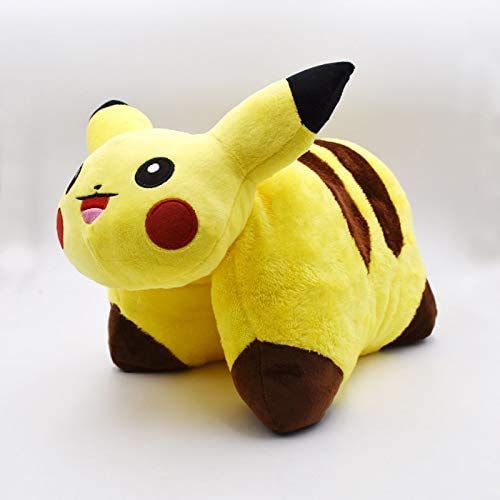 Boufery Juguetes de Peluche Kawaii Pikachu, Almohada Suave para bebé, cojín para Dormir con Dibujos Animados, muñeco de Peluche, el Mejor Juguete de Regalo para niños 40x30cm