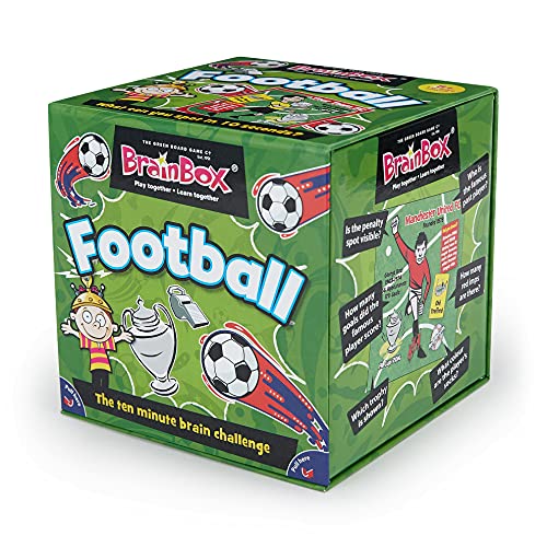 BRAINBOX- Juego de Memoria Football, Multicolor, 120 x 120 x 120mm (Green Board Games GRE90009-R)