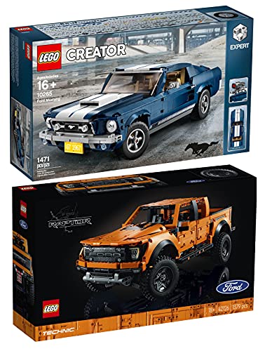 BRICKCOMPLETE Juego de 2 piezas Lego 42126 Ford Raptor & 10265 Ford Mustang