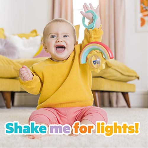 Bright Starts, Juguete colgante sol y arcoíris Sun Shaker, luces y melodías, a partir de 3 meses