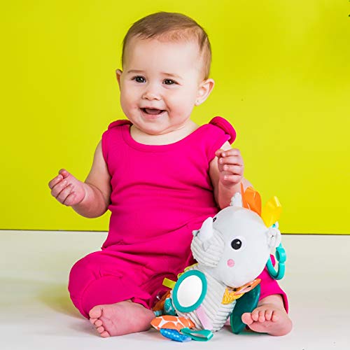 Bright Starts, Peluche de actividades colgante Playful Pals, Rinoceronte, para recién nacidos