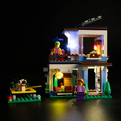 BRIKSMAX Kit de Iluminación Led para Lego Creator Casa Modular Moderna,Compatible con Ladrillos de Construcción Lego Modelo 31068, Juego de Legos no Incluido