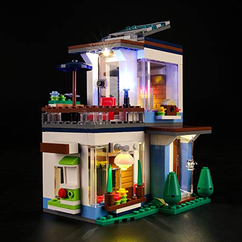 BRIKSMAX Kit de Iluminación Led para Lego Creator Casa Modular Moderna,Compatible con Ladrillos de Construcción Lego Modelo 31068, Juego de Legos no Incluido