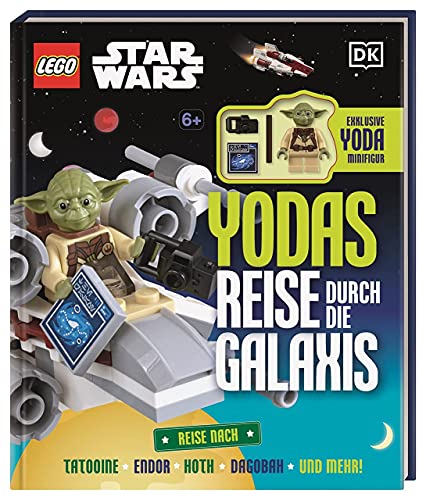 Buchspielbox LEGO Star Wars Yoda Travel in the Galaxis: Exclusivo Yoda Figura + Atrayecto para héroes espaciales, libro de Star Wars a partir de 6 años