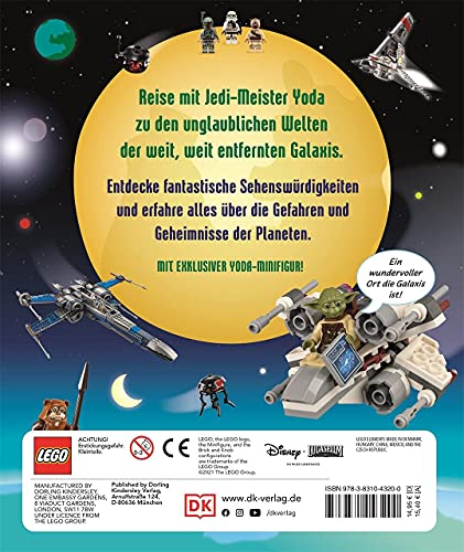 Buchspielbox LEGO Star Wars Yoda Travel in the Galaxis: Exclusivo Yoda Figura + Atrayecto para héroes espaciales, libro de Star Wars a partir de 6 años