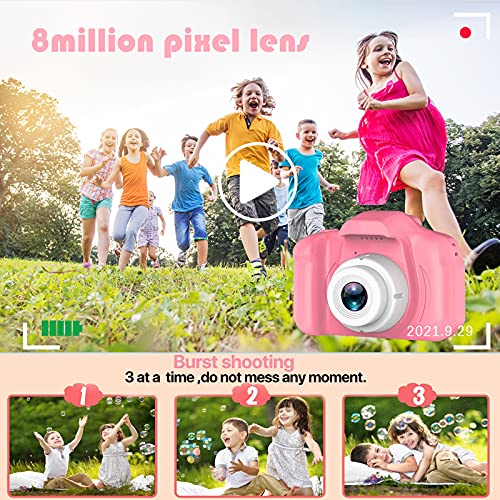 Cámara Digital para Niños, 1080P 2.0" HD Selfie Video Cámara Infantil, Juguete Regalos Ideales para Niños Niñas de 3 4 5 6 7 8 9 10 Años, Cámara Fotos Niños Regalos para Niños y niñas