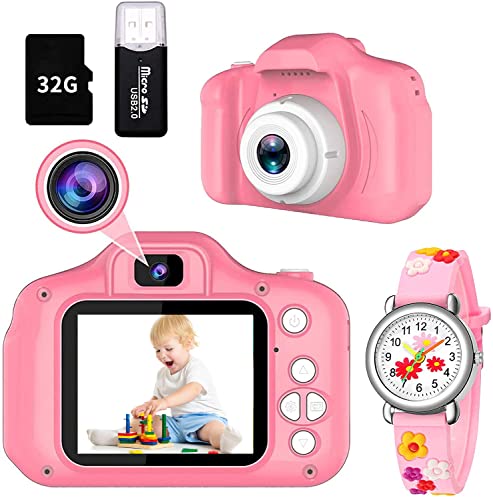 Cámara Digital para Niños, 1080P 2.0" HD Selfie Video Cámara Infantil, Juguete Regalos Ideales para Niños Niñas de 3 4 5 6 7 8 9 10 Años, Cámara Fotos Niños Regalos para Niños y niñas