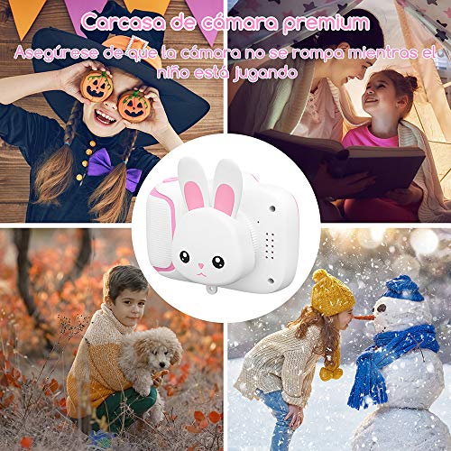 Cámara para Niños Juguete para Niños Cámara Digital para Niños 2 Inch HD Pantalla 1080P con Tarjeta de Memoria de 32GB Regalos Cámara Juguete para 3 a 12 años Niños y niñas