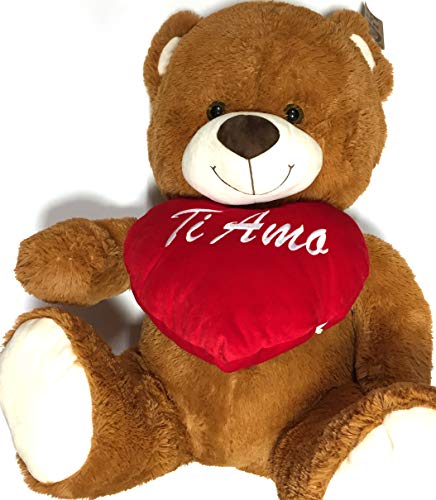 Carrefour Orso Seduto Peluches marrone 65 cm Oso de juguete Marrón, Blanco Felpa - Juguetes de peluche (Oso de juguete, Marrón, Blanco, Felpa, Oso, Niño/niña, Interior)