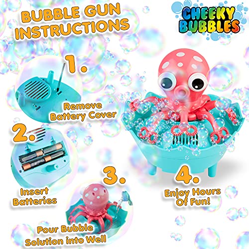 Cheeky Bubbles Maquina De Burbujas para Niños, Maquina De Burbujas Automática, Regalos Cumpleaños Niños