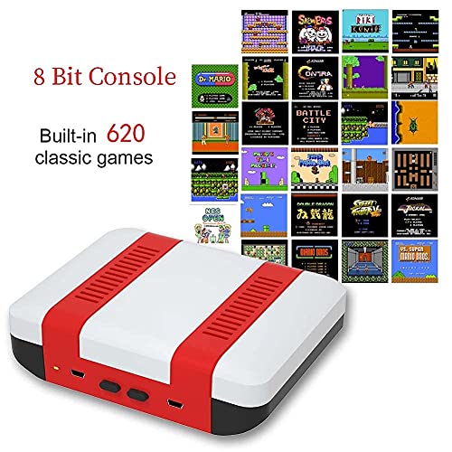 Chtom Consola de Videojuegos clásicos Retro 620 AV Salida, Consolas de Videojuegos portátiles con 2 gamepads inalámbricos, Consola de Juegos de Mano, le trae de Vuelta a los Recuerdos de la Infancia