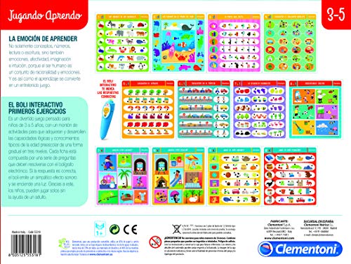 Clementoni-55318 - Boli Interactivo Primeros Ejercicios - juego educativo con boli electrónico a partir de 3 años