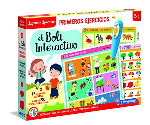 Clementoni-55318 - Boli Interactivo Primeros Ejercicios - juego educativo con boli electrónico a partir de 3 años