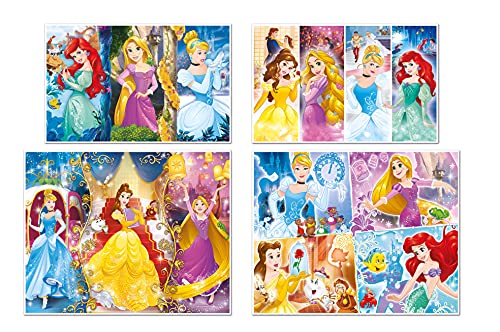 Clementoni Disney Puzzles 20+60+100+180 Piezas Princess, Multicolor (07721.2)