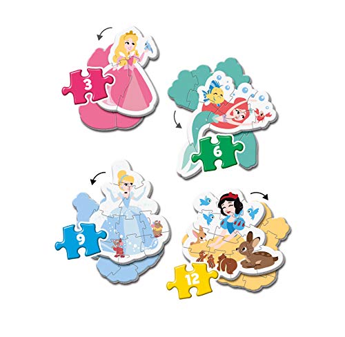 Clementoni My First puzzle-princess-3 – Blanco – 12 unidades, Multicolor, 20813  , color/modelo surtido