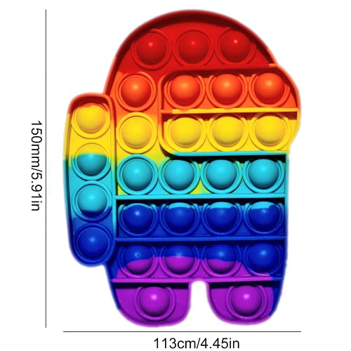 ClickAndBuy Pack AmongUs y Cangrejo Juguete sensorial antiestrés, burbujas para explotar, push pop, popit, autismo, necesidades especiales, antiansiedad, juguetes antiestres, para niños y adultos