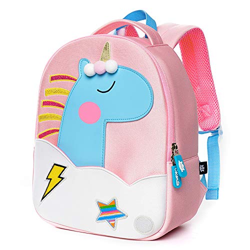 Cocomilo - Mochila para niños pequeños con diseño de animales en 3D, Poni rosa, 30*14*24cm, Mochilas