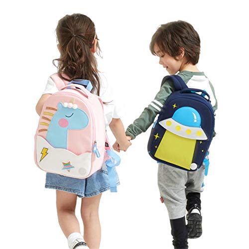 Cocomilo - Mochila para niños pequeños con diseño de animales en 3D, Poni rosa, 30*14*24cm, Mochilas