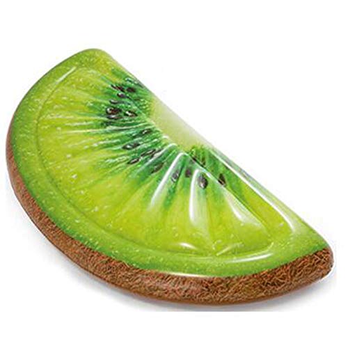 Colchón Hinchable Kiwi (178 x 85 cm), colchón Hinchable de Aire, Tumbona Flotante, Flotador, Anillo para Piscina, semicircular, Color Verde