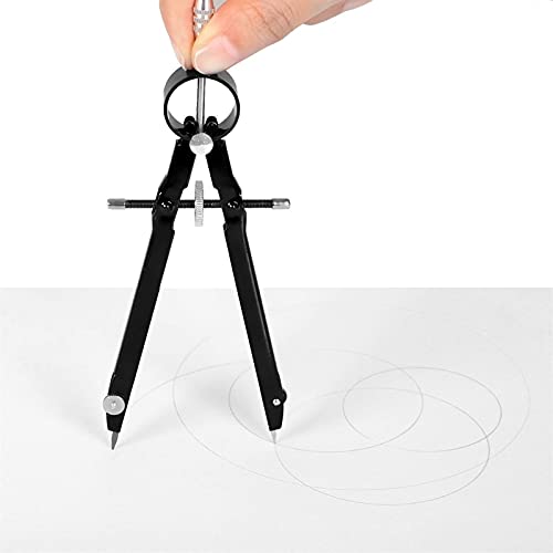 Compas de Dibujo 1pcs Profesional brújula Geometría Conjunto con el Bloqueo de Matemáticas y precisión Brújula de Metal y Duradero for Precis sólidas y Planas Brújula Geométrica (Color : B)