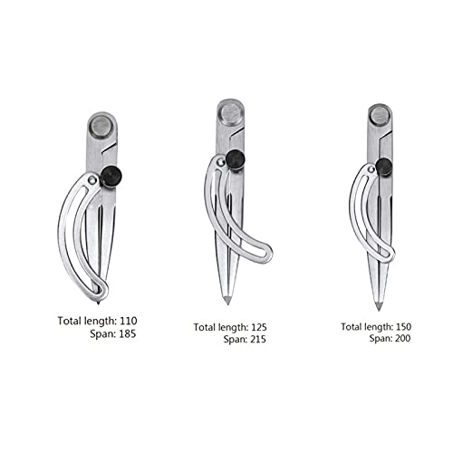 Compas de Dibujo SPACEING COMPÁS Ajustable CRABAJA DE Cuero Ajuste ROTANTE GEOMETRÍA DE MATEMÁTICA con EL Conjunto DE PAPELÍO DE PRECISIÓN DE Lock DURATORIENTE for EL Estudiante DE LA Escuela Brújula