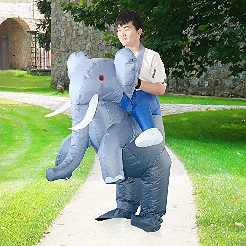 conpoir Adultos Elefante Inflable Traje Prop Blow Up Inflable Vestido de Lujo para Halloween Cosplay Dress Up Party Stage Performance