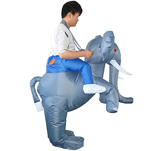 conpoir Adultos Elefante Inflable Traje Prop Blow Up Inflable Vestido de Lujo para Halloween Cosplay Dress Up Party Stage Performance