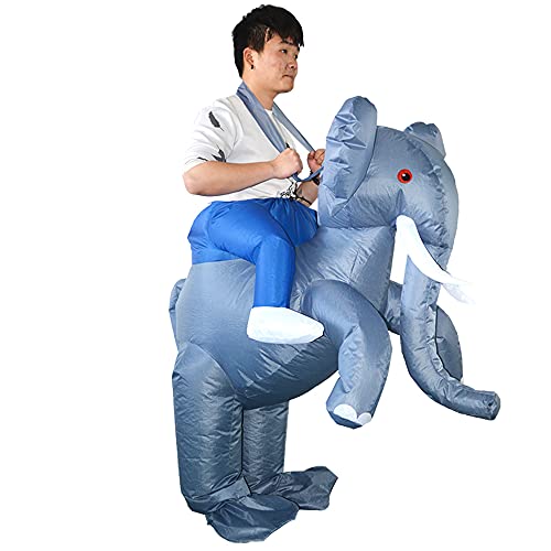 conpoir Adultos Elefante Inflable Traje Prop Blow Up Inflable Vestido de Lujo para Halloween Cosplay Dress Up Party Stage Performance