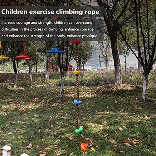 conpoir Disco de Color Cuerda para Escalar Deportes al Aire Libre Cuerda para Columpio Ejercicio para niños Cuerda para Escalar Juegos para niños al Aire Libre Equipo Colgantes Columpio