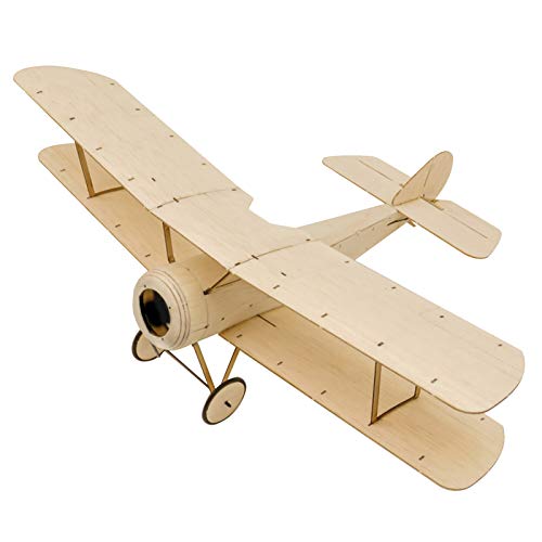 conpoir DWH K06 Sopwith Pup RC Avión Balsa Madera Avión 378mm Envergadura Juguetes de Vuelo al Aire Libre para niños Niños DIY Modelo de ensamblaje Versión Kit