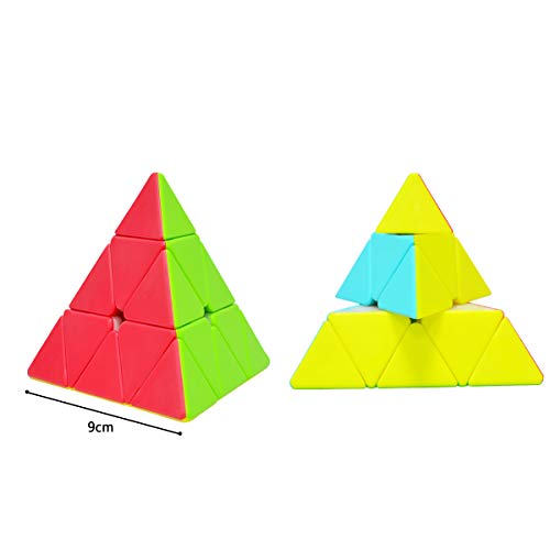 Cooja Pyraminx Cubo Magico de Velocidad, Speed Cube Smooth Magic Cube Puzzle Piraminx Durable Regalo de Juguetes para Niños Niñas