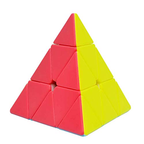 Cooja Pyraminx Cubo Magico de Velocidad, Speed Cube Smooth Magic Cube Puzzle Piraminx Durable Regalo de Juguetes para Niños Niñas