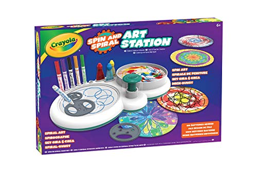 CRAYOLA Súper Set Gira y CREA, para Crear mándalas y torbellinos de Color, Ideal para Juego y Regalo, a Partir de 6 años, Multicolor (74-7324-E-000)