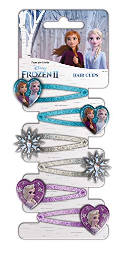 CRAZE 2 Hair Clip, Pelo Niña Anna, Olaf y Elsa Frozen, Ganchos Accesorios Niñas, 6 Tipos De Horquilla, Clips, Multicolor (22122)