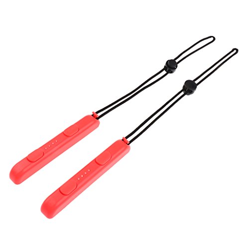 D Dolity 2pcs Correa de Muñeca 10cm Seguridad de Muñeca para Interruptor Joy-con de Nintendo - Rojo