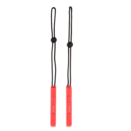 D Dolity 2pcs Correa de Muñeca 10cm Seguridad de Muñeca para Interruptor Joy-con de Nintendo - Rojo