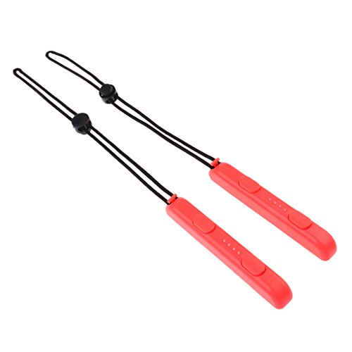 D Dolity 2pcs Correa de Muñeca 10cm Seguridad de Muñeca para Interruptor Joy-con de Nintendo - Rojo