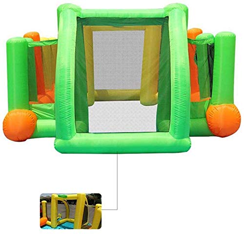 DBOATB Castillo y tobogán Inflable, s Toboganes para niños Pequeños Campos de fútbol al Aire Libre Trampolines para niños Parques de Juegos Cuadrados para niños Colores 800 * 335 * 180cm