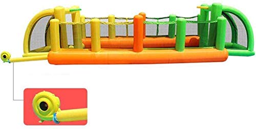 DBOATB Castillo y tobogán Inflable, s Toboganes para niños Pequeños Campos de fútbol al Aire Libre Trampolines para niños Parques de Juegos Cuadrados para niños Colores 800 * 335 * 180cm