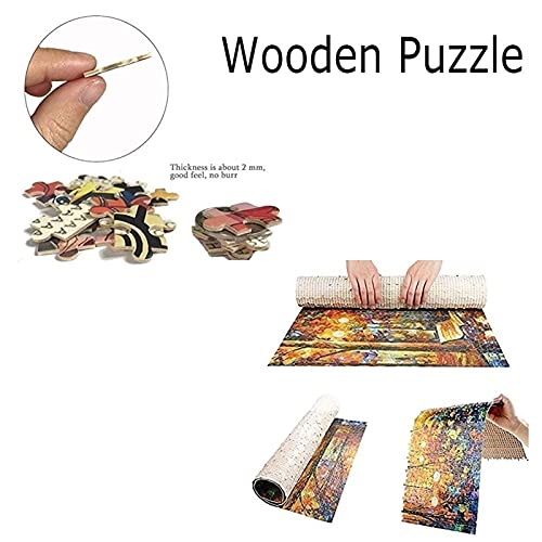 De Madera Puzzles de Rompecabezas de Adultos 1000 Piezas-Puzzles de Rompecabezas de Navidad for niños de 10 a 12 años -Rompecabezas enumper -Number-Gifts for Mujeres-Red Rose en Botella de Vidrio