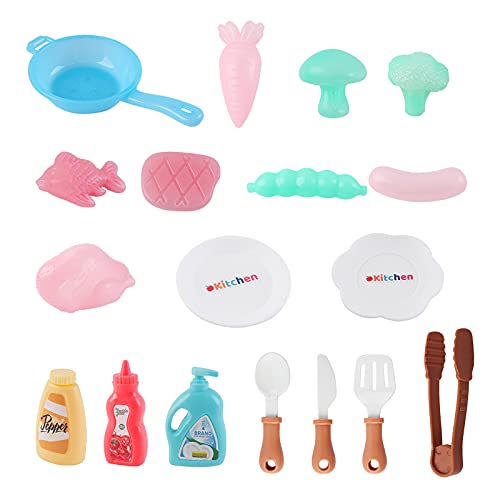 deAO Cocinita de Juguete Mini Little Cheff Juego Infantil Portátil Maleta Convertible de Cocina con Barbacoa, Fregadero, Horno Microondas, Funciones de Luz, Sonido, Agua y Accesorios Incluidos