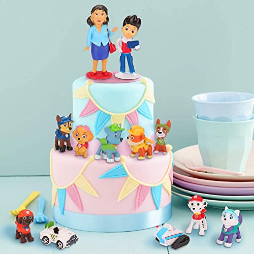 Decoración para tarta, minifigura de Patrulla Canina, 12 minifiguras, tartas, accesorios para decoración de tartas de fiesta