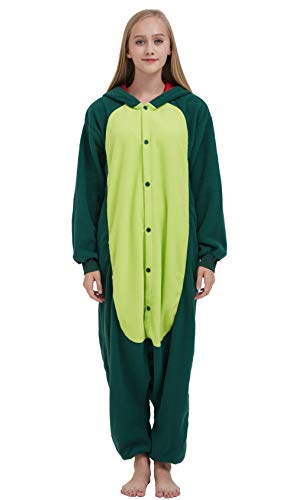 DELEY Disfraz Animal Adulto Enterizo de Pijamas Dinosaurio Disfraz Homewear Halloween Carnaval Ropa de Dormir con Capucha