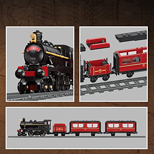 Dellia Juego de construcción de tren de 789 piezas TH10 de tecnología flotante de vapor para ciudad y tren con rieles, compatible con Lego