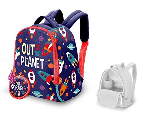 Desconocido Kids Neopreno 25cm de Colección out Planet Mochila Tiempo Libre y Sportwear Infantil, Juventud Unisex, Multicolor (Multicolor), 25 cm