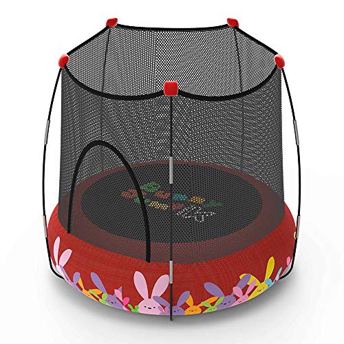 Devessport – Trampolín Buny Jump 2 en 1 – Parque de Juegos y Cama elástica – Color Rojo