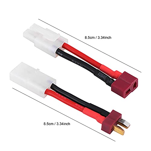 Dilwe 2Pcs T Plug Wire, 14 AWG Cable Hembra/Macho a Macho/Hembra Cable Adaptador